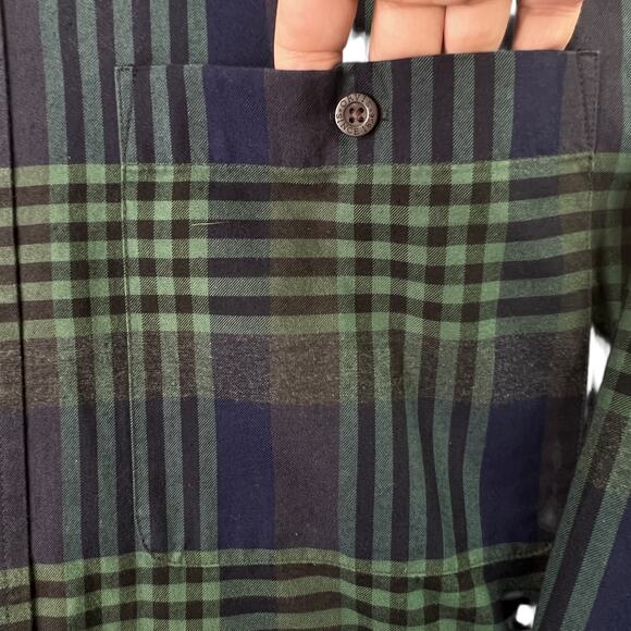 Orvis Mens Button Down Tartan Plaid Shirt Green XL Long Sleeve Preppy Casual - Picture 5 of 9